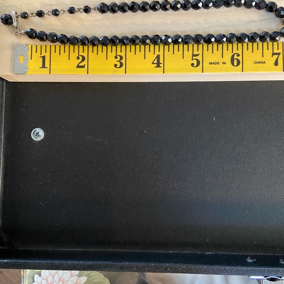 Vintage Black Faceted Glass Necklace❣️ - Picture 7 of 8